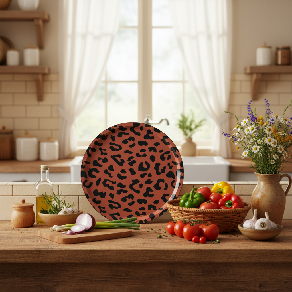 Plateau Léopard Terracotta