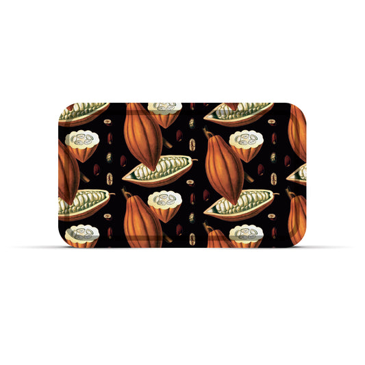 Plateau Cacao 47,5 × 27,5 cm – Design botanique noir, durable et 100 % français