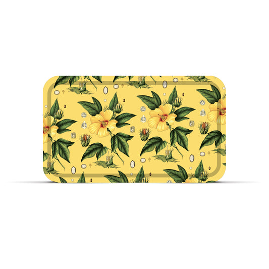 Plateau Nature Fleur de Coton 47,5 x 27,5 cm : grand plateau de service français