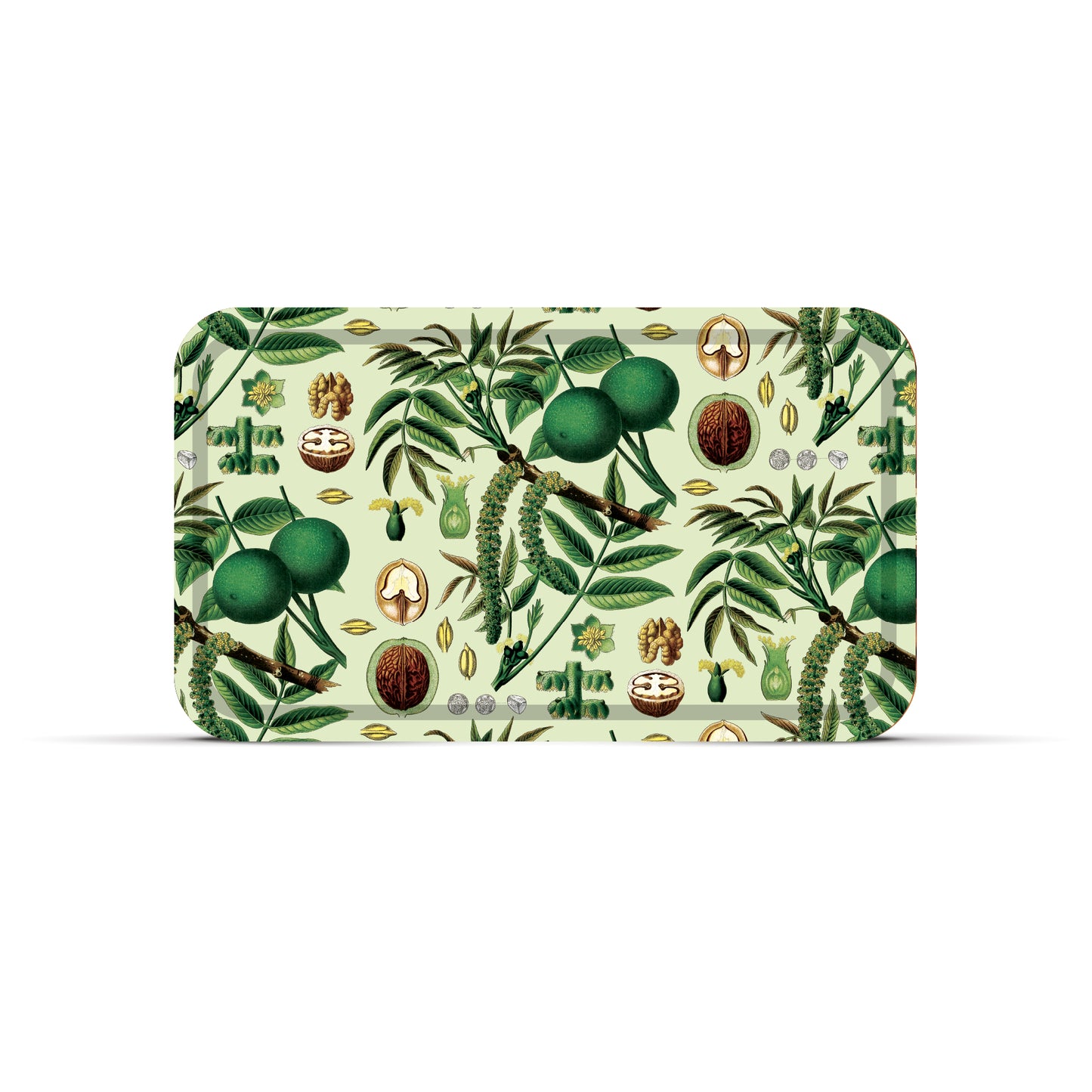 Plateau Nature Noix 47,4 x 27,5 cm – Design botanique robuste, 100 % Made in France