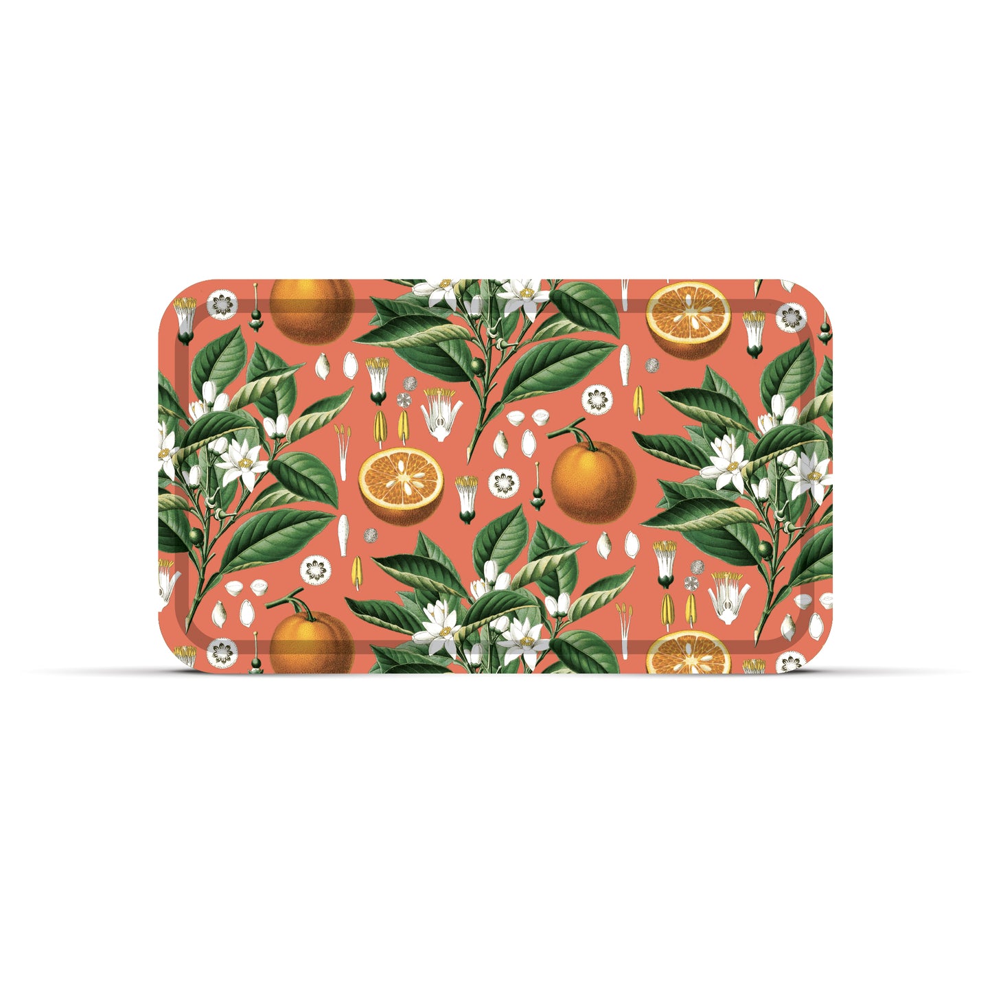 Plateau Nature - Orange : grand plateau rectangulaire décoratif Made in France